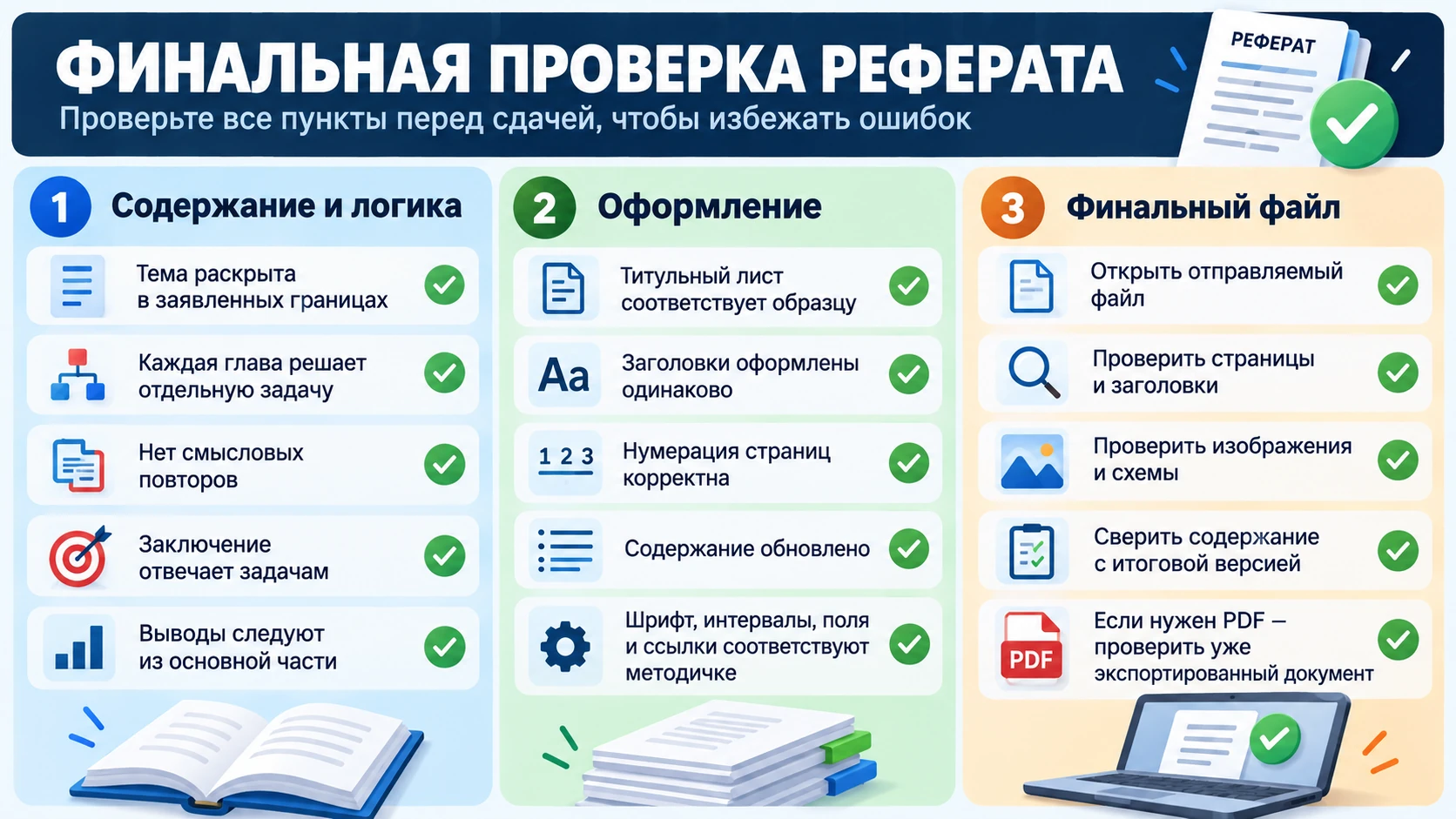 Чек-лист проверки содержания, оформления и итогового файла