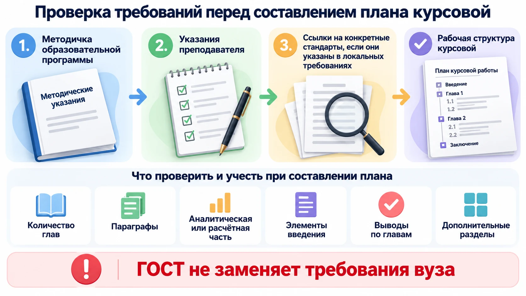 Приоритет требований при составлении плана курсовой
