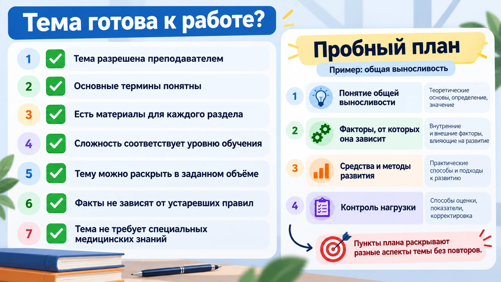 Чек-лист проверки темы реферата перед написанием