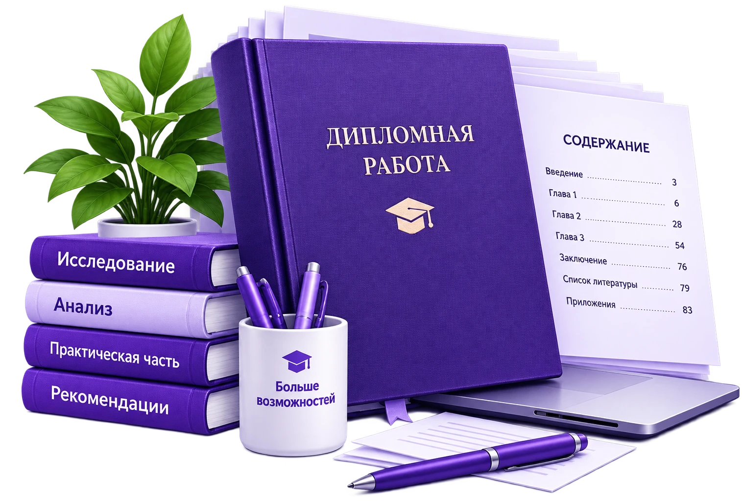 Что входит в готовую дипломную работу