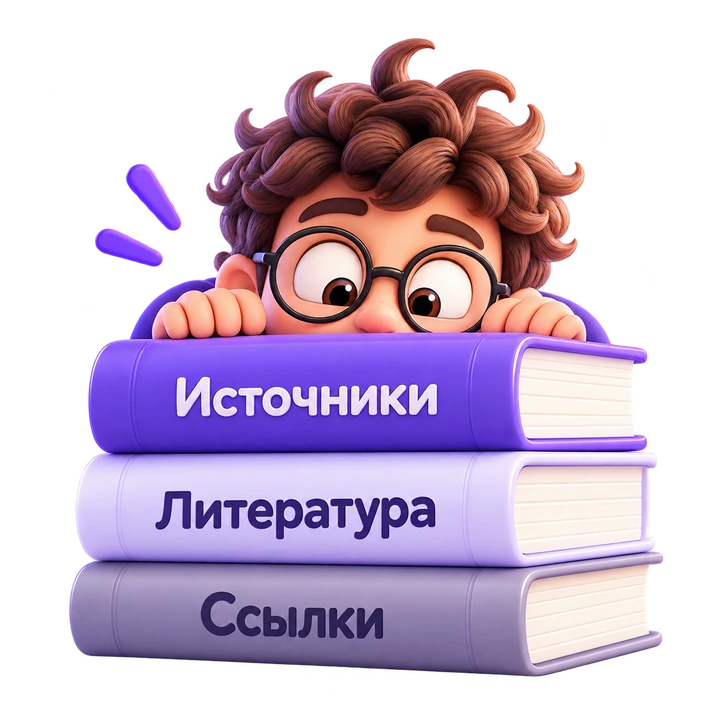 Список источников в бесплатном примере доклада